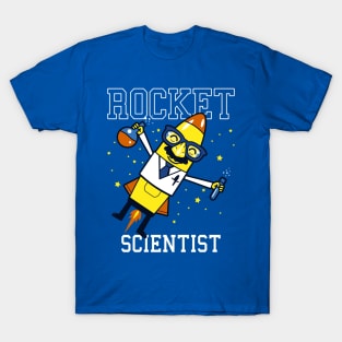 Funny Rocket Scientist Cute Cartoon Gift For Kids Students T-Shirt